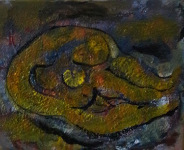 Ζωγραφική με τίτλο "dans sommeil" από Sam Keusseyan, Αυθεντικά έργα τέχνης, Ακρυλικό