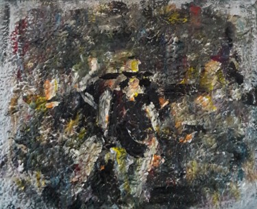 Schilderij getiteld "chapeaux jeun" door Sam Keusseyan, Origineel Kunstwerk, Acryl