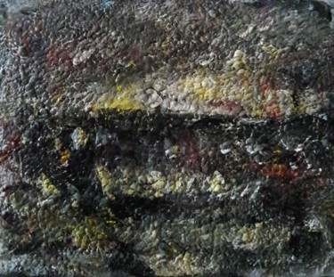 Malerei mit dem Titel "vagues noir" von Sam Keusseyan, Original-Kunstwerk, Acryl