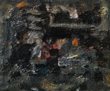 Painting titled "devant cheminé" by Sam Keusseyan, Original Artwork, Acrylic