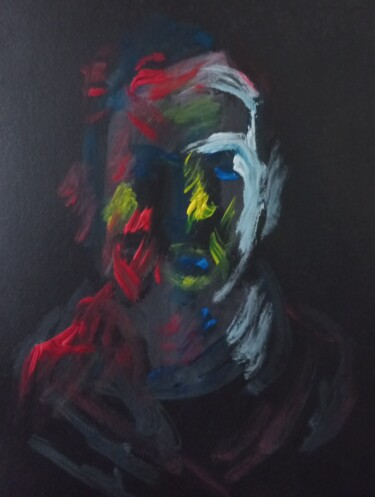 Peinture intitulée "4f autoportrait" par Sam Keusseyan, Œuvre d'art originale, Acrylique