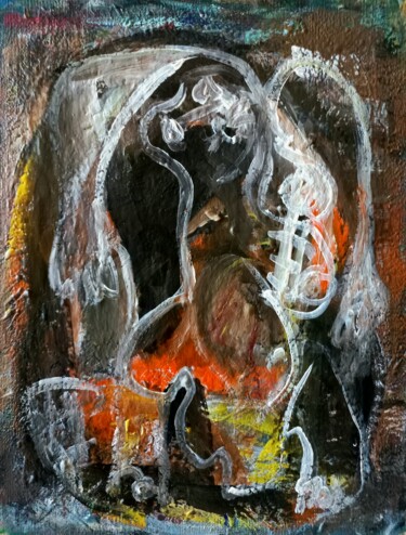Pintura intitulada "" femme mouvement "…" por Sam Keusseyan, Obras de arte originais, Acrílico