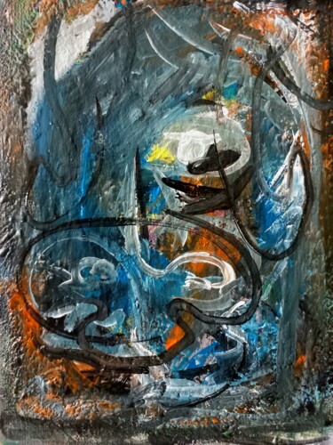 Pittura intitolato "" taureaux.." 1" da Sam Keusseyan, Opera d'arte originale, Acrilico