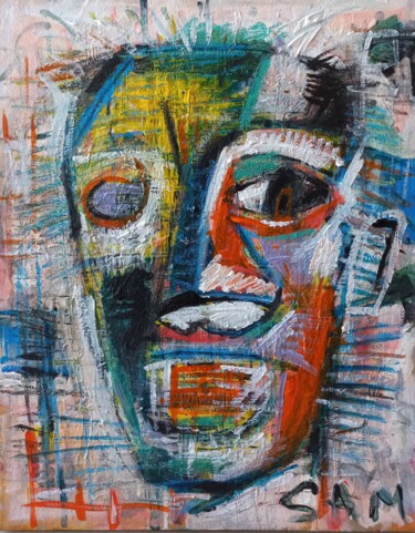 Pittura intitolato "" ne pense pas tout…" da Sam Keusseyan, Opera d'arte originale, Acrilico
