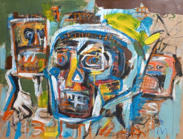 Pittura intitolato "" les potes "" da Sam Keusseyan, Opera d'arte originale, Acrilico