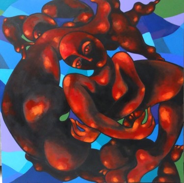 Peinture intitulée ""Le cœur de mère "" par Sam Keusseyan, Œuvre d'art originale, Acrylique