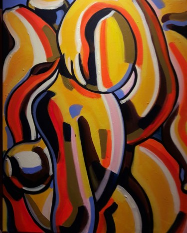 Painting titled "" Hors de liberté "…" by Sam Keusseyan, Original Artwork, Acrylic