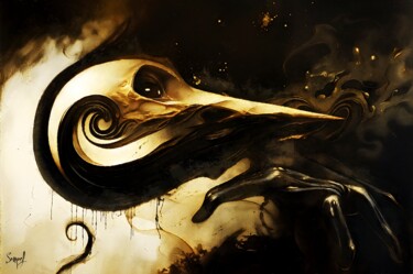 Digital Arts titled "Swan Song" by Samael, Original Artwork, Digital Painting