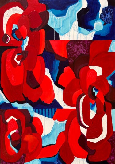 제목이 "Fragments"인 미술작품 Samantha Malone로, 원작, 아크릴 나무 들것 프레임에 장착됨