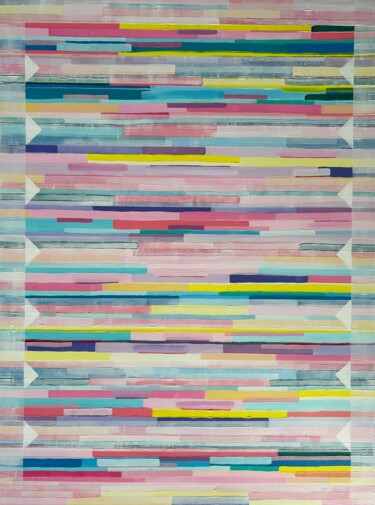 Картина под названием "Beyond the Lines 3" - Samantha Malone, Подлинное произведение искусства, Акрил Установлен на Деревянн…