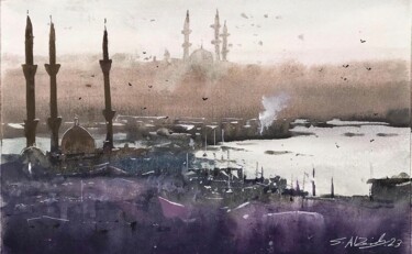 Pintura titulada "Istanbul" por Samar Alzaidy, Obra de arte original, Acuarela
