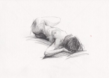Rysunek zatytułowany „Nude erotic figure…” autorstwa Samira Yanushkova, Oryginalna praca, Grafit