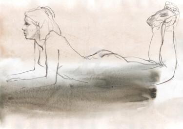 Disegno intitolato "Sensual Elegance" da Samira Yanushkova, Opera d'arte originale, Matita