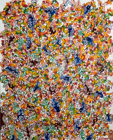 Картина под названием "NAITRE A L'ESPRIT,…" - Salvador  Moreno, Подлинное произведение искусства, Масло
