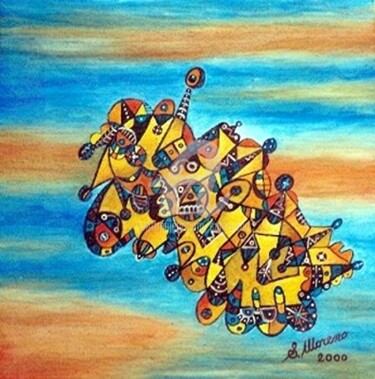 Peinture intitulée "LA  GENEROSITE" par Salvador  Moreno, Œuvre d'art originale, Huile