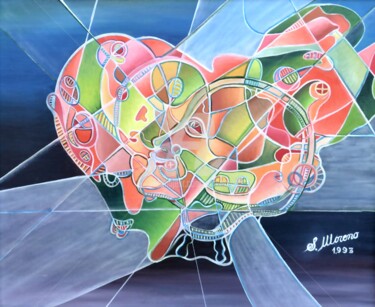Peinture intitulée "IDEES" par Salvador  Moreno, Œuvre d'art originale, Huile