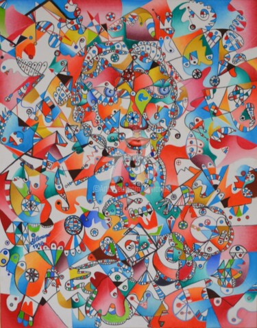 Картина под названием "LA JOIE" - Salvador  Moreno, Подлинное произведение искусства, Масло