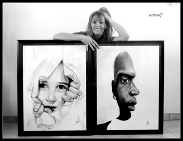 Tekening getiteld "portrait samos17" door Samos17 Portraitiste, Origineel Kunstwerk, Potlood