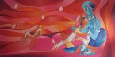 Malarstwo zatytułowany „Forbidden Love” autorstwa Sampath Karunaratne, Oryginalna praca, Akryl