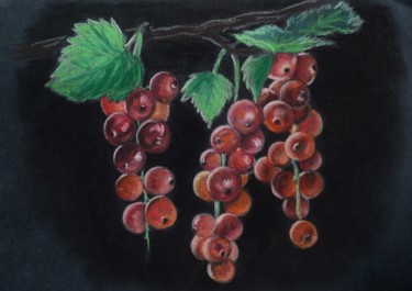 Dibujo titulada "red currant" por Natalia Samoilova, Obra de arte original, Pastel