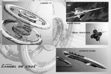 Arte digitale intitolato "AEROSPACE.jpg" da Samuel De Cruz, Opera d'arte originale, Collages