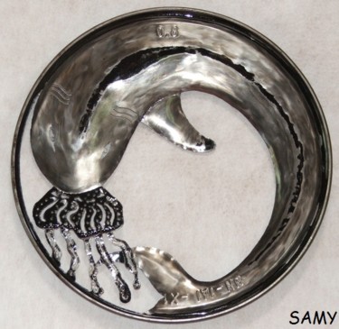 Escultura titulada "cercle de vie" por Samy, Obra de arte original, Metales