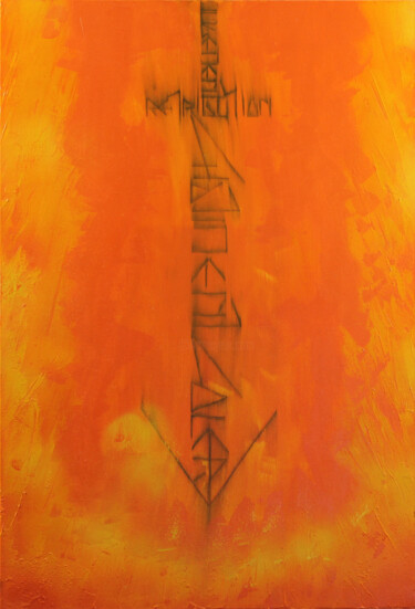 Malarstwo zatytułowany „Purgation” autorstwa Samuel Vigné, Oryginalna praca, Akryl Zamontowany na Drewniana rama noszy