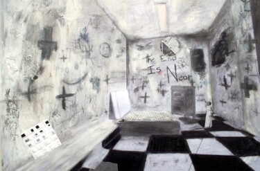 Рисунок под названием "To juz jest koniec" - Samy Sfoggia, Подлинное произведение искусства, Графит