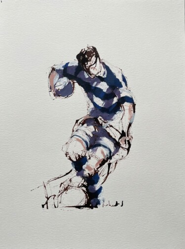 Schilderij getiteld "Peinture rugby" door Samuel Robert, Origineel Kunstwerk, Acryl