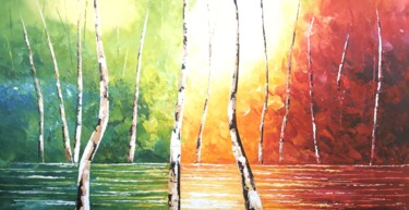 Painting titled "Rays of Hope" by Sandaruwan Kumarasinghe, Original Artwork, Acrylic