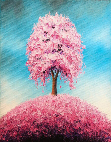 Malerei mit dem Titel "Pretty in Pink" von Sandaruwan Kumarasinghe, Original-Kunstwerk, Acryl