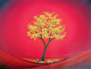 Malerei mit dem Titel "Valley of Life" von Sandaruwan Kumarasinghe, Original-Kunstwerk, Acryl
