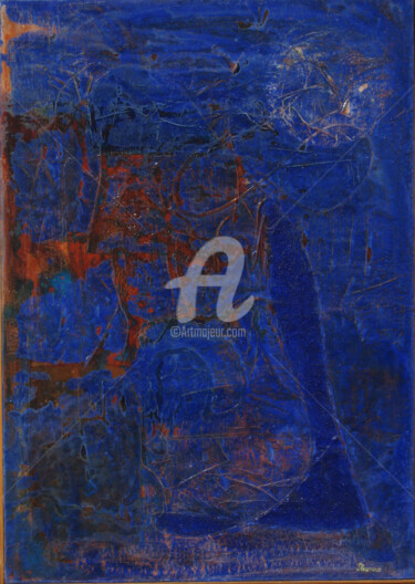 Malarstwo zatytułowany „Bleu rouillé” autorstwa Sand Laurans, Oryginalna praca, Pigmenty