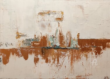 Painting titled "COSTA MARESME" by Sandra Ballve, Original Artwork, Acrylic Mounted on Wood Stretcher frame