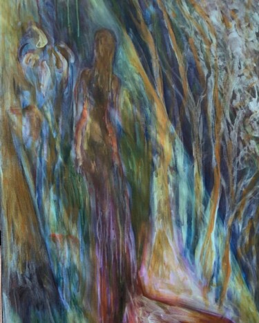 Peinture intitulée "Le passage" par Sandra Bédu, Œuvre d'art originale, Acrylique Monté sur Châssis en bois