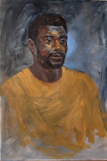 Pintura titulada "Portrait-12-19-23" por Sandra Fléchet, Obra de arte original, Oleo Montado en Bastidor de camilla de madera