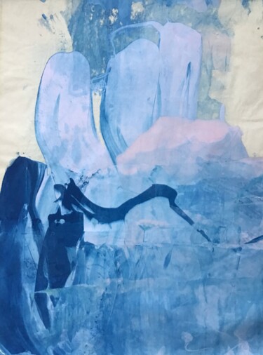 Prenten & gravures getiteld "Over the Sea" door Sandra Haney, Origineel Kunstwerk, Monotype