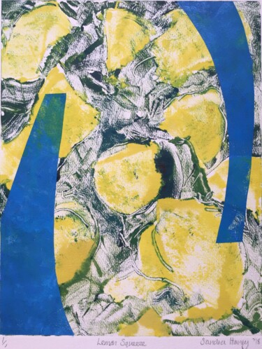 Impressões e gravuras intitulada "Lemon Squeeze" por Sandra Haney, Obras de arte originais, Monotipo