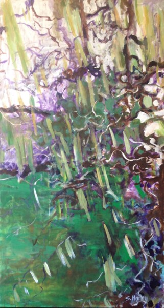 Painting titled "Spring (corkscrew h…" by Sandra Haney, Original Artwork, Acrylic