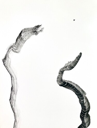 Drawing titled "Wachstum I" by Sandra Ludwig, Original Artwork, Ink
