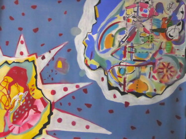 Malerei mit dem Titel "Nuage" von Sandra Pohin, Original-Kunstwerk, Acryl