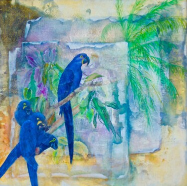 "Arara Azul do Brasil" başlıklı Tablo Sandra Filardi tarafından, Orijinal sanat, Petrol