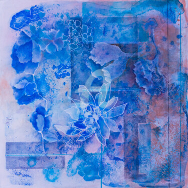 Schilderij getiteld "Azul Tirreno I" door Sandra Filardi, Origineel Kunstwerk, Olie