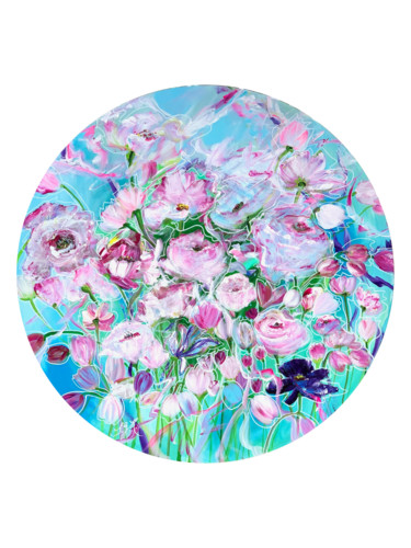 Картина под названием "Wild flowers made a…" - Sandra Gebhardt-Hoepfner, Подлинное произведение искусства, Акрил