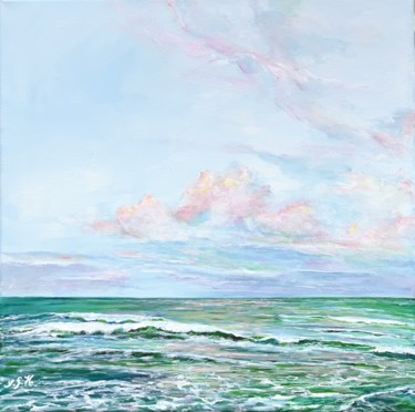 Peinture intitulée "Green Sea" par Sandra Gebhardt-Hoepfner, Œuvre d'art originale, Acrylique