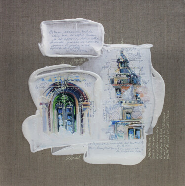Malarstwo zatytułowany „PUGLIA 23” autorstwa Sandrine Blondel, Oryginalna praca, Akryl Zamontowany na Drewniana rama noszy