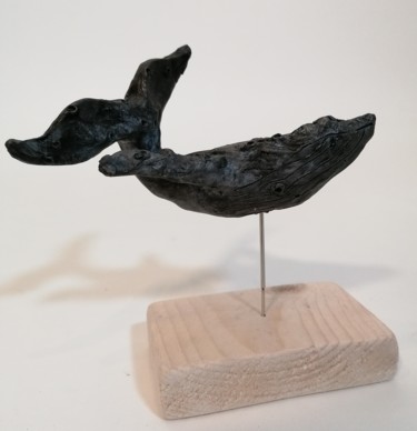 Γλυπτική με τίτλο "La danse des balein…" από Sandrine De Zorzi, Αυθεντικά έργα τέχνης, Πηλός