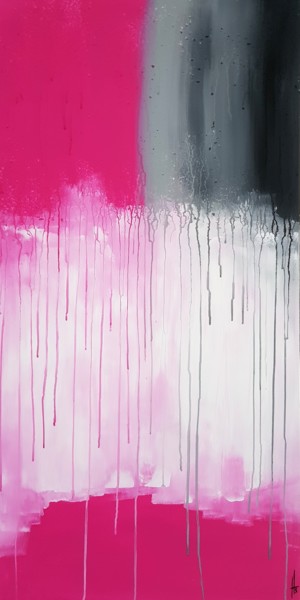 Peinture intitulée "tableau abstrait ro…" par Sandrine Hartmann, Œuvre d'art originale, Acrylique Monté sur Châssis en bois