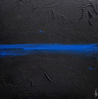 Painting titled "monochrome noir et…" by Sandrine Hartmann, Original Artwork, Acrylic Mounted on Wood Stretcher frame