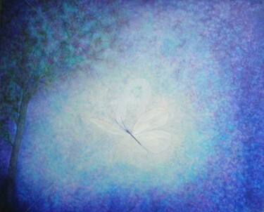 Картина под названием "The Body of Light /…" - Sandrine Auriac, Подлинное произведение искусства, Масло Установлен на Деревя…